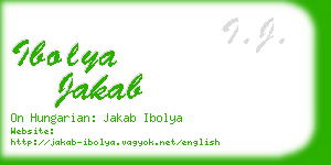 ibolya jakab business card